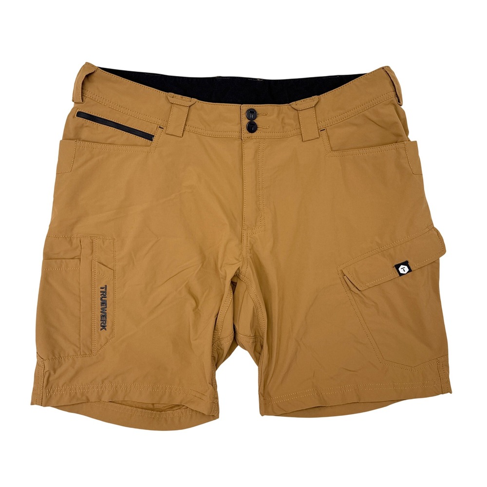 Truewerk T1 Werkshort Shorts Mens Size 36 Tan Workwear Technical Tactical Cargo